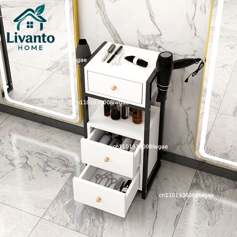 Beauty Makeup Trolley - Modern Luxury Salon Trolley Gold Metal