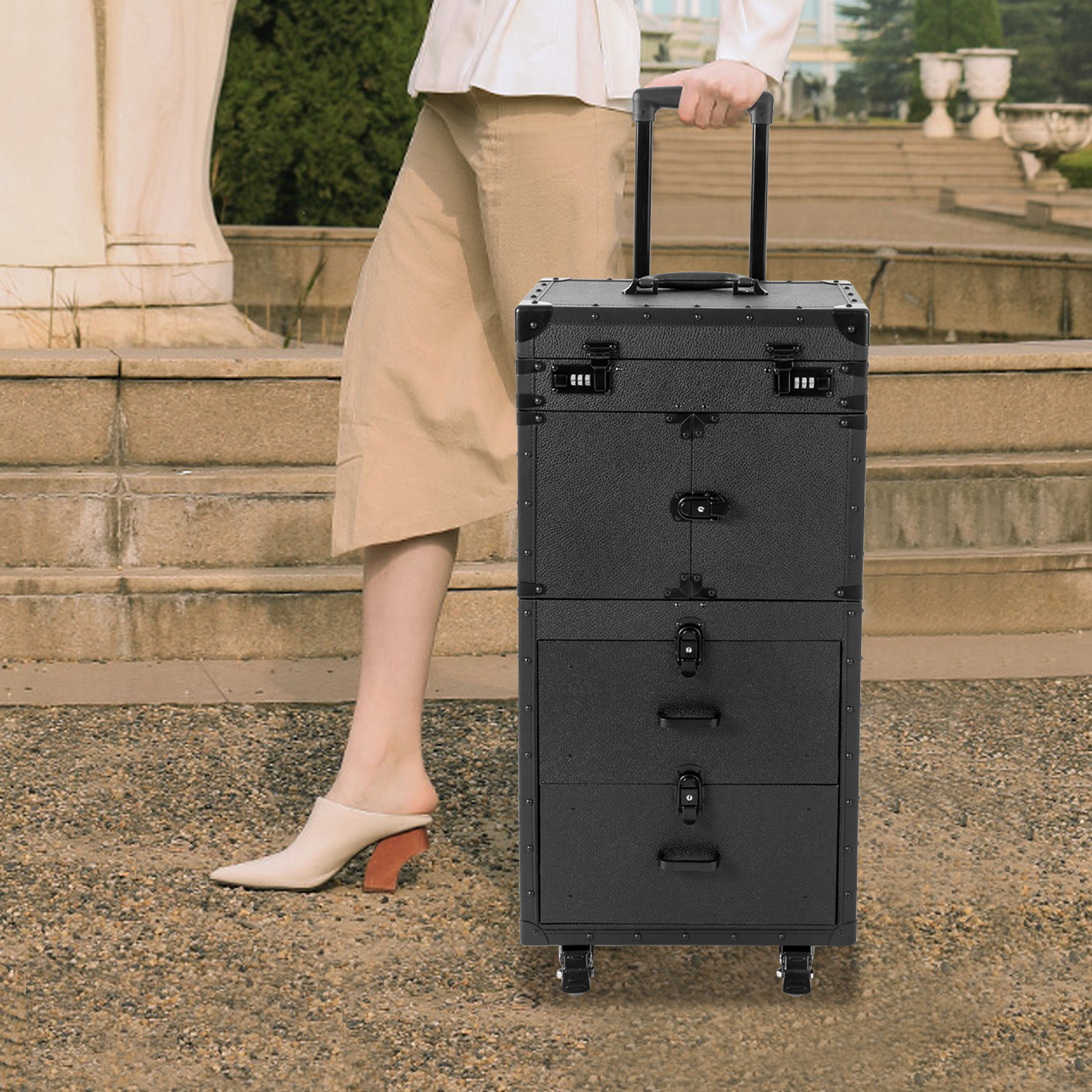 Beauty Makeup Trolley - Professional Rolling Makeup Train Case, Cosmetic