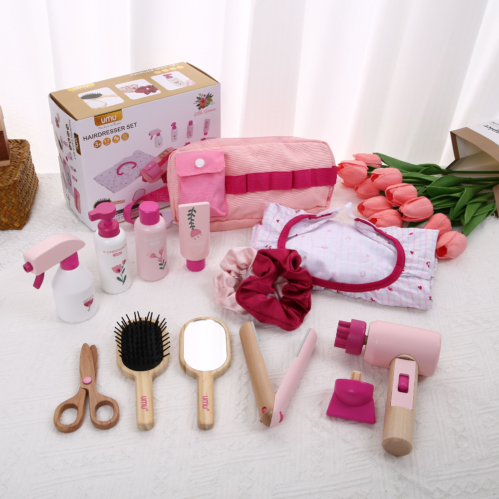 Beauty Makeup Games For Girls - Wooden Makeup Toy Kits for Little