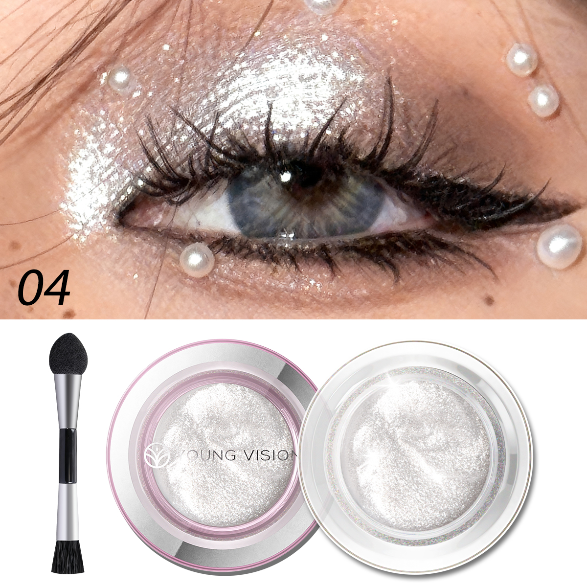Eyeshadow Glitter Pigment - 1pcs highlighter liquid eye shadow, waterproof,