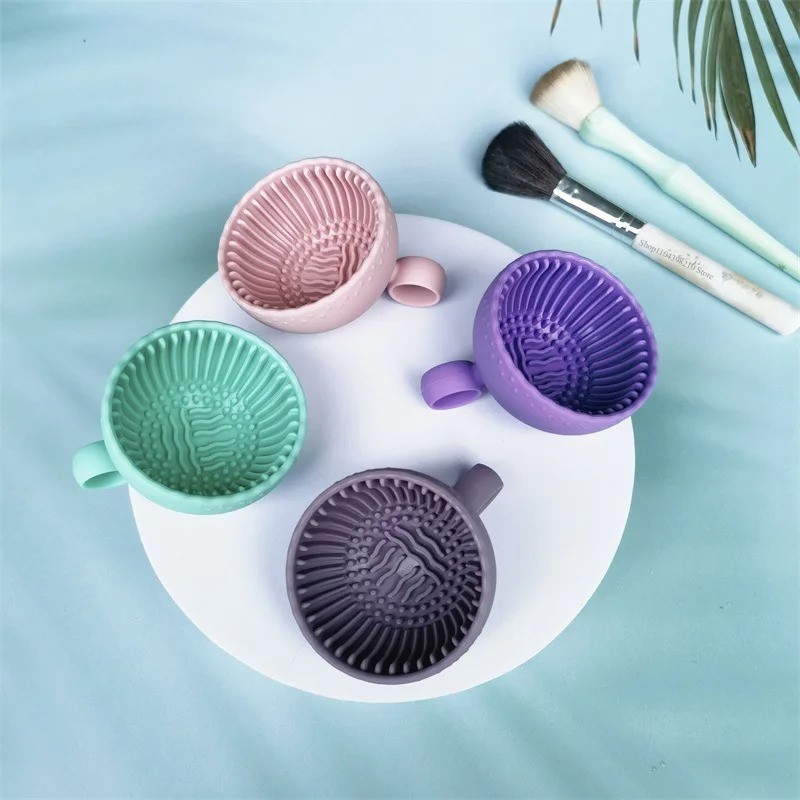 Beauty Makeup Eyeshadow - Soft Silicone Makeup Brush Cleaner Folding
