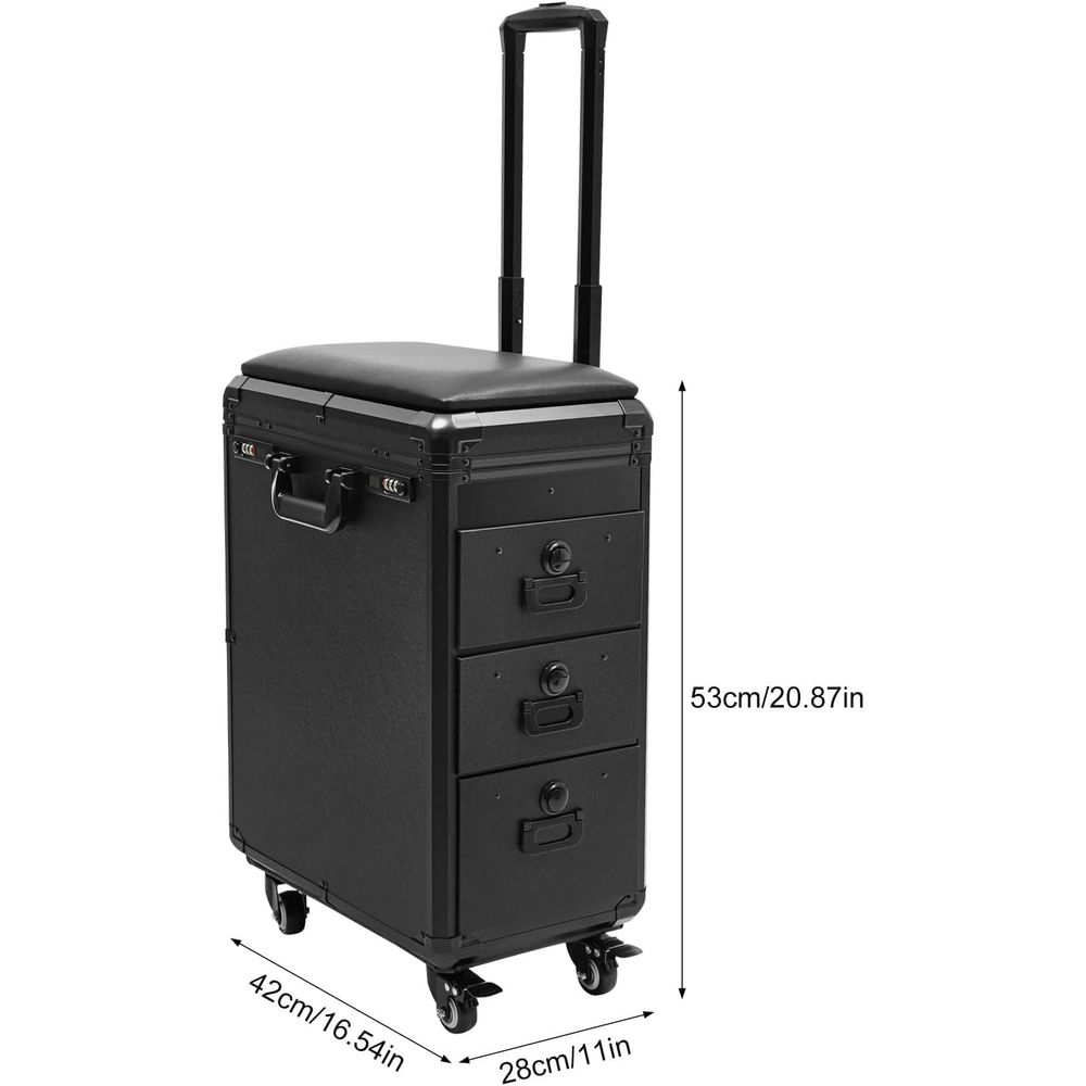Rolling Acrylic Tattoo Case, M - Beauty Makeup Trolley recensione e prezzo