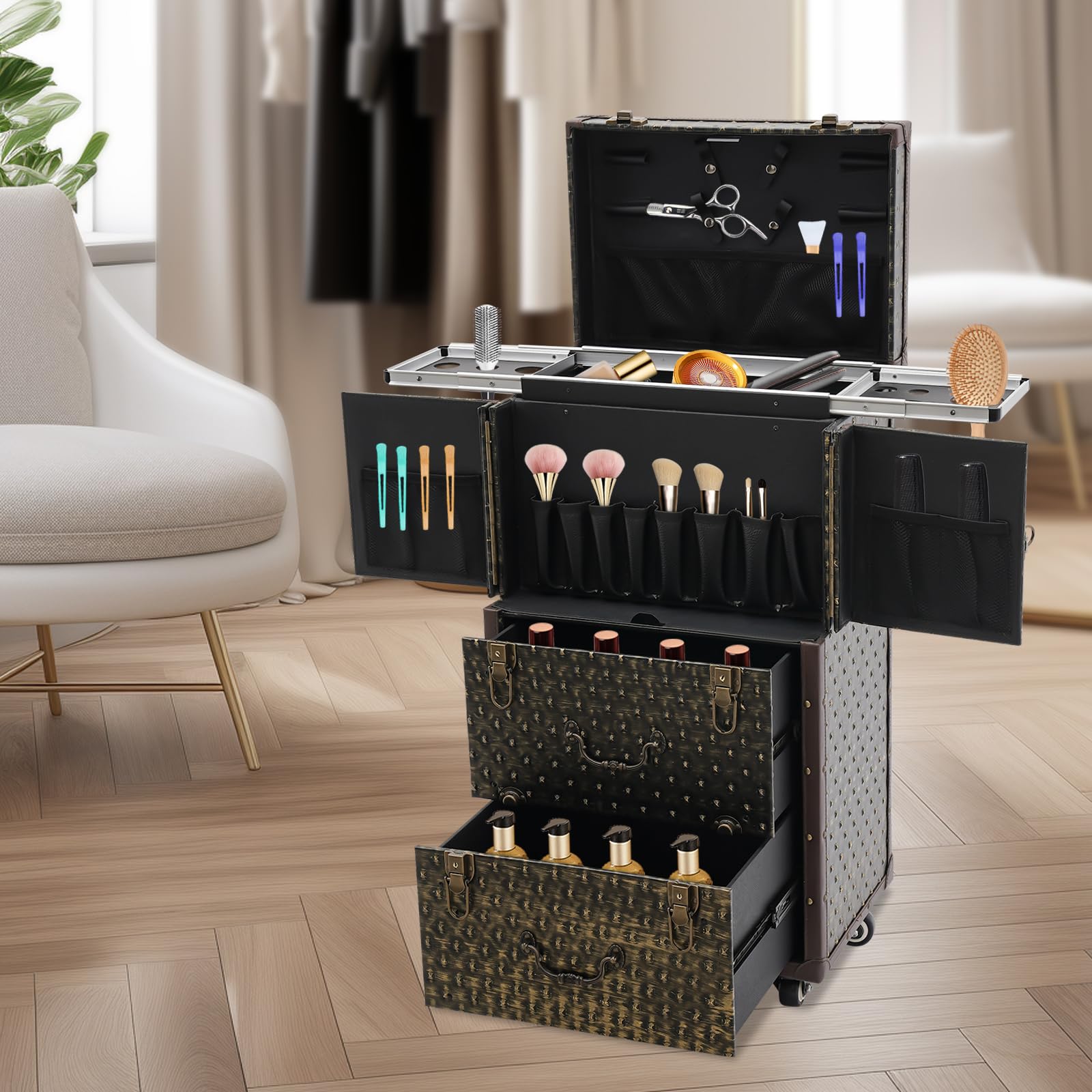 Rolling Lockable Makeup Train  - Beauty Makeup Trolley recensione e prezzo