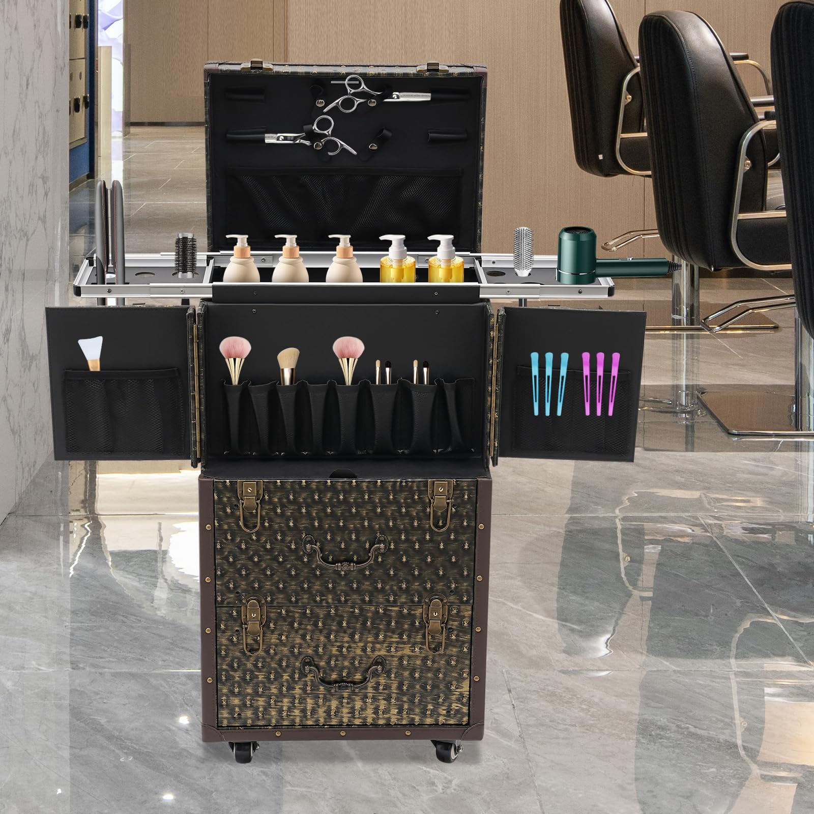 Rolling Lockable Makeup Train  - Beauty Makeup Trolley recensione e prezzo