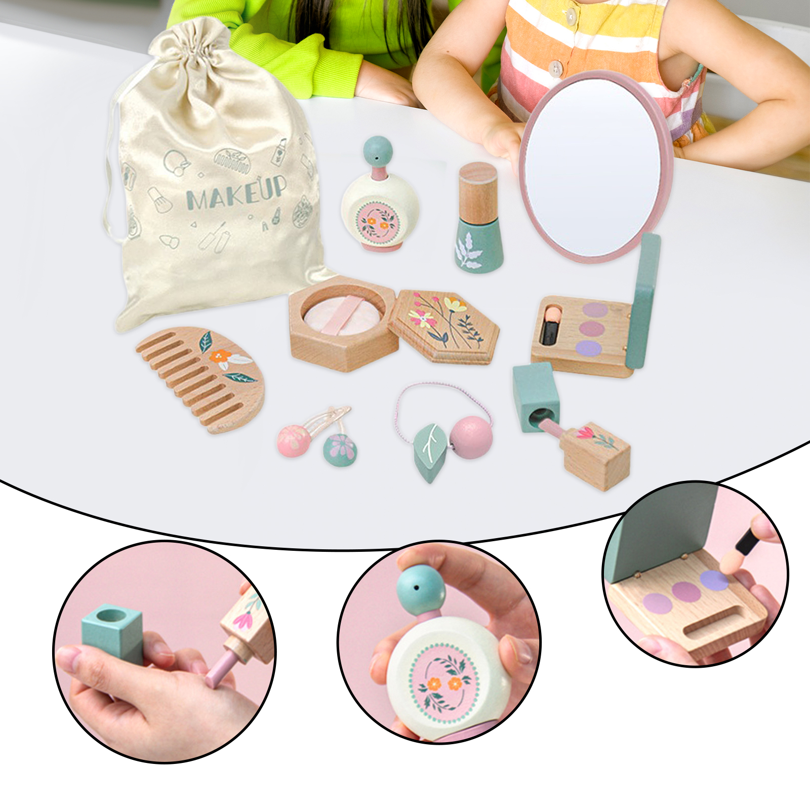 Makeup Toy Kits Wooden Makeup  - Beauty Makeup Games For Girls recensione e prezzo