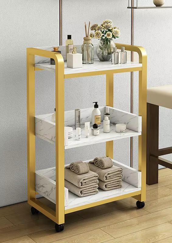 Modern Gold White Salon Trolle - Beauty Makeup Trolley recensione e prezzo