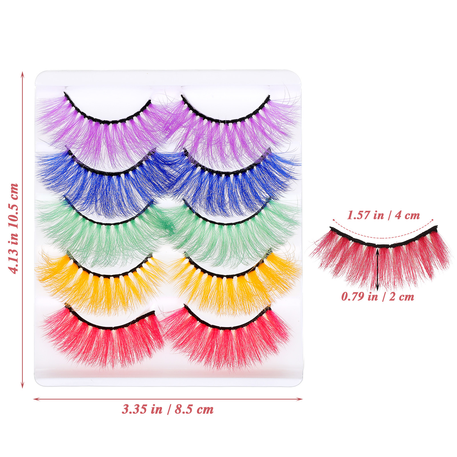 5Pairs Vibrant Colorful False  - Beauty Without Makeup recensione e prezzo